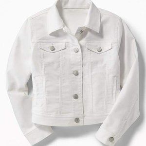 Old Navy Girls White Denim Jacket